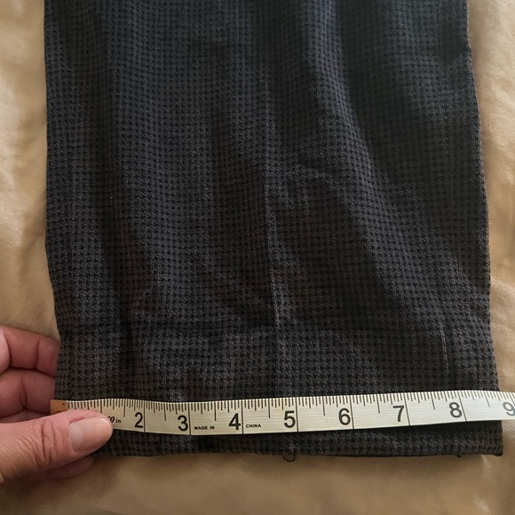 DiMitri slacks. Heavy, pleats, pockets. soft, no size tags. Small spot R thigh - Picture 5 of 11